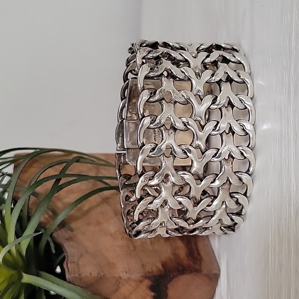 Vintage/Rare Rodolfo Espinoza MASSIVE Unisex Quadruple Curb Bracelet
